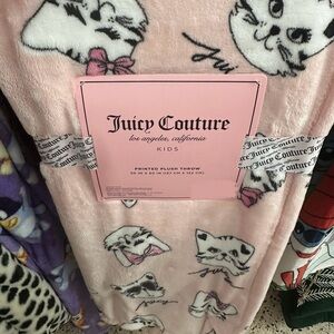 Juicy Couture Pink Cats Plush Throw